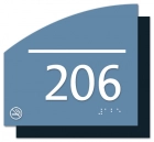 Room Number Sign - No Smoking Symbol