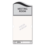 2-Line Room Sign w/Window & Sliding Panel