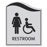 Restroom - Female & Handicap Accessible Symbol