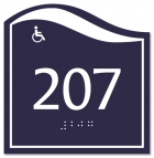 Room Number Sign - Handicap Accessible