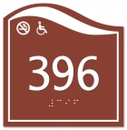 Room Number Sign - No Smoking/Handicap Accessible