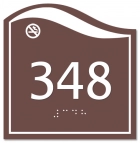 Room Number Sign - No Smoking