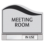 2-Line Room Sign w/Sliding Panel