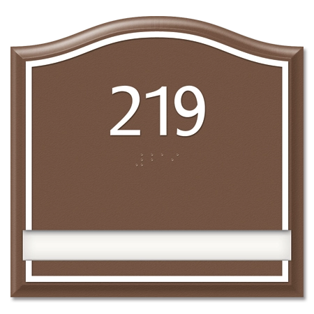 Room Number Sign - 1 Slot