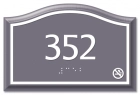 Room Number Sign - No Smoking