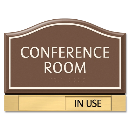 2-Line Area ID w/Sliding Panel