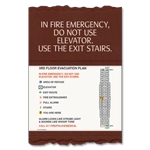 In Fire Emergency Sign - Evacuation Plan Holder