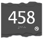 Room Number Sign - No Smoking