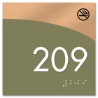 Room Number Sign - No Smoking