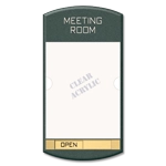 2-Line Room Sign w/Window & Sliding Panel
