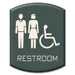 Restroom - Unisex & Handicap Accessible Symbols