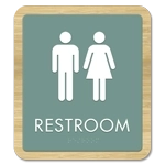 Unisex Restroom Sign w/Symbols