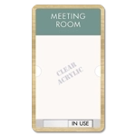 2-Line Common Room Sign w/Window Slot & Sliding Panel