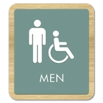 Men Sign w/Male & Handicap Accessible Symbols