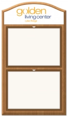 Golden Living Center Two-Slot Message Display