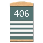 Room Number Sign - 4 Slot