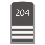 Room Number Sign - 3 Slot