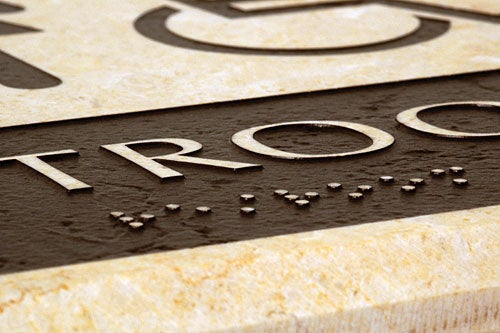 Braille Detail - Jerusalem Stone