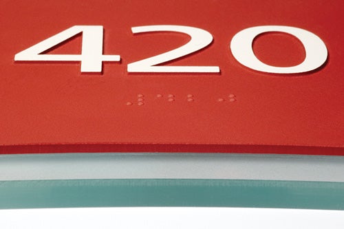Braille Detail (Braille Not Available On All Signs)