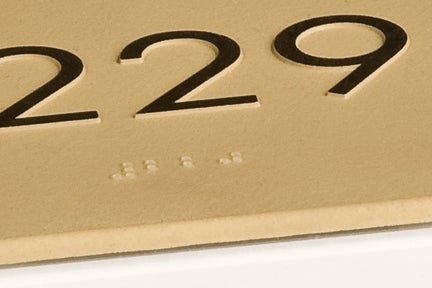 Braille Detail (Braille Not Available On All Signs)