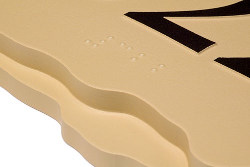 Corner Detail - Cappuccino (Braille Not Available On All Signs)