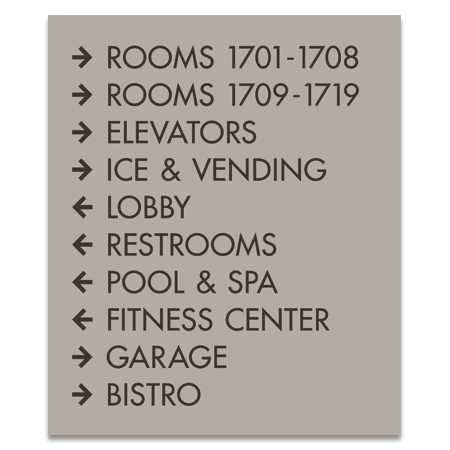 10-Line Directional Sign