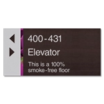 2-Line Directional Sign Smoke-Free Floor