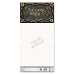 2-Line Meeting Room Sign w/Window & Sliding Panel