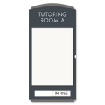2-Line Meeting Room Sign w/Window & Sliding Panel