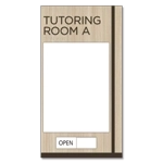 2-Line Meeting Room Sign w/ Window & Sliding Panel