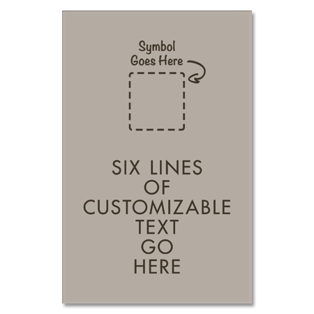 6-Line General Information Sign w/Symbol