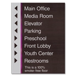 8-Line Directional Sign Smoke Free Floor