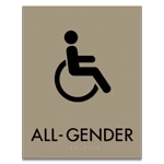 All-Gender Restroom Sign w/ISA Symbol
