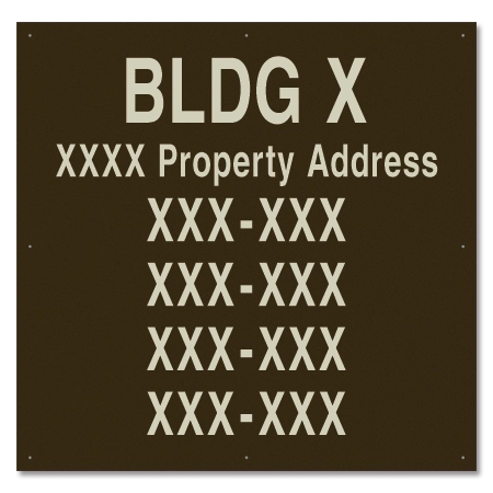 Apartment Building ID Sign