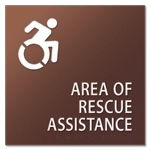 Area of Rescue Assistance Sign - NYC Compliant