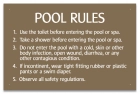 Arizona Pool and Spa Rules Sign