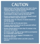 Arkansas Spa Rules Caution Sign