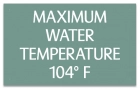Arkansas Spa Water Temperature Sign
