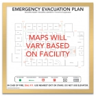 Brushed Metallic Evacuation Map