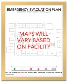 Brushed Metallic Evacuation Map