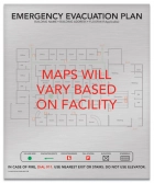 Brushed Silver Pattern Evacuation Map