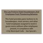 CA Housekeeper Protection Notice - Self Adhesive - 8 Pk