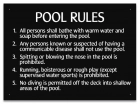 Connecticut Pool Rules Sign