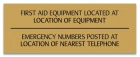 Delaware First Aid and Emergency Phone Location Sign