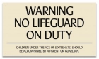 Delaware No Lifeguard On Duty Sign