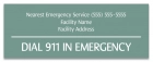 Delaware Pool Emergency Phone Sign