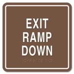 Exit Ramp Down Egress Sign