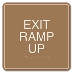 "Exit Ramp Up" Egress Sign - CA Compliant