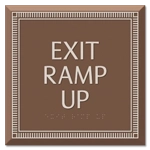 "Exit Ramp Up" Egress Sign - CA Compliant