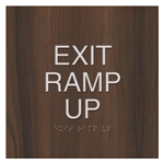 "Exit Ramp Up" Egress Sign - CA Compliant